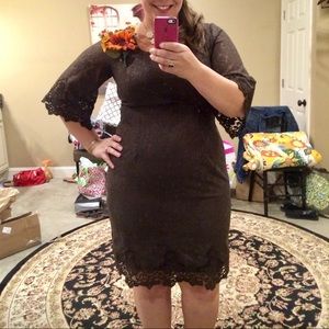 Chocolate lace dress